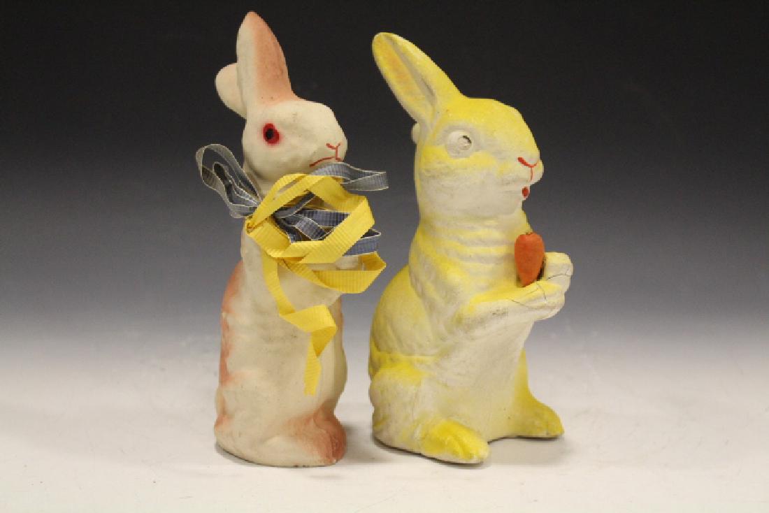 Papier Mache Candy Container Standing Easter Rabbits (1 of 2)
