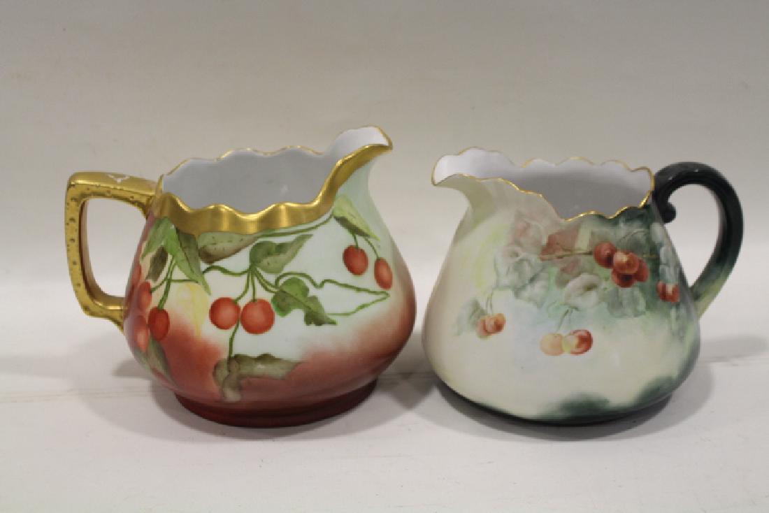 Lot of 2 Ca. 1900 Hand-Painted China Lemonade Pitchers (1 of 1)