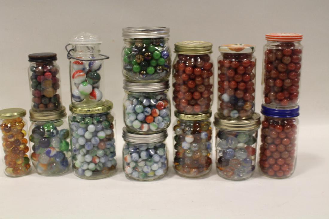 Misc Group of Jars Filled w/ Marbles (1 of 3)