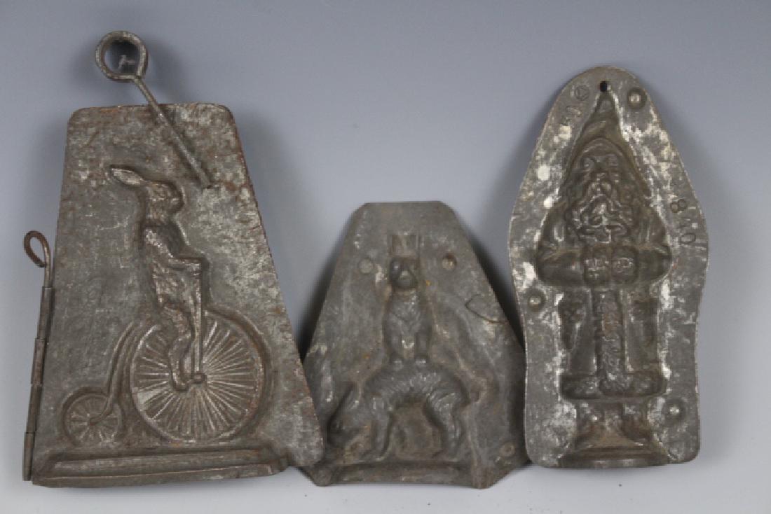 19th C Chocolate Molds - Belsnickle & Rabbit (1 of 2)