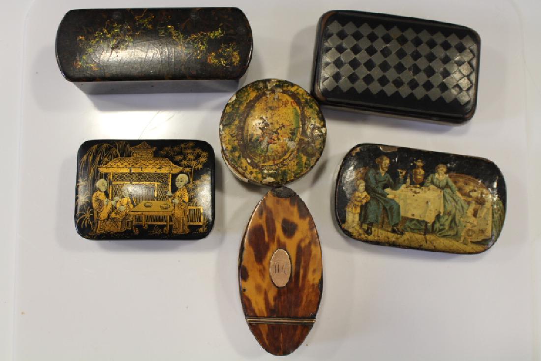 Lot of 6 18-19th C Snuff Boxes (1 of 1)