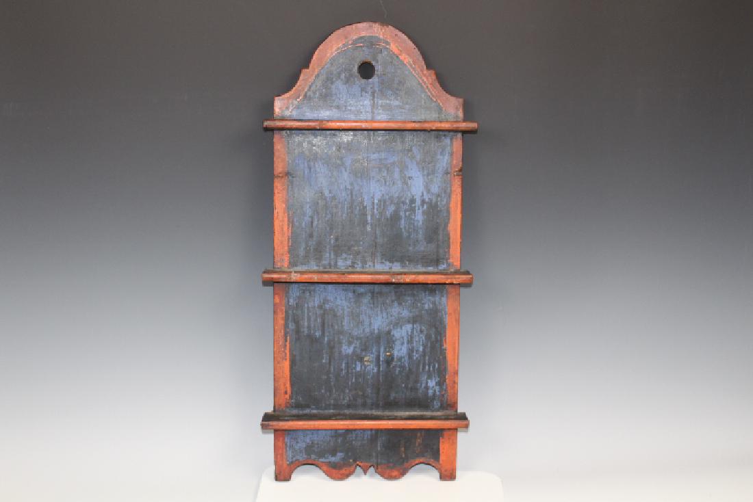 19th C Paint Decorated Pine Spoon Rack (1 of 2)
