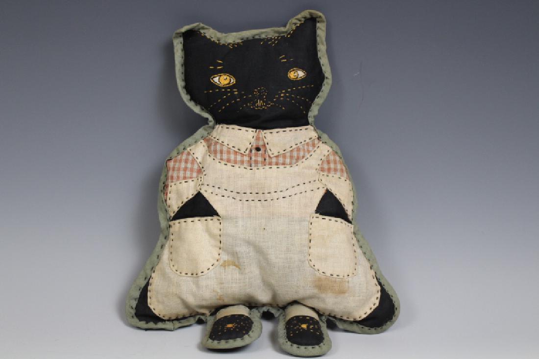Folk Art HandSewn Kitten Doll Early 20th C Apr 29, 2018 Stony Ridge Auction in OH