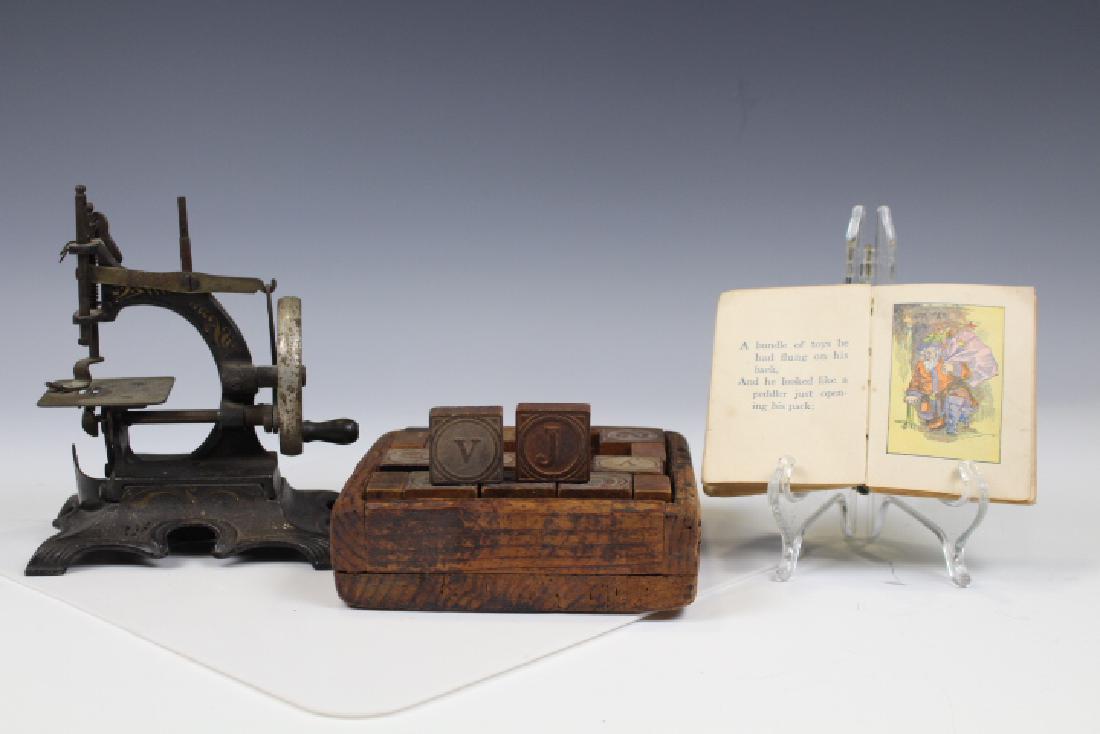 Victorian Child's Blocks Sewing Machine & Santa Book (1 of 1)