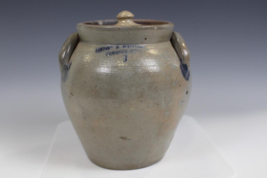 Stoneware Ovoid Jar Mason & Russel Cortland NY (1 of 5)