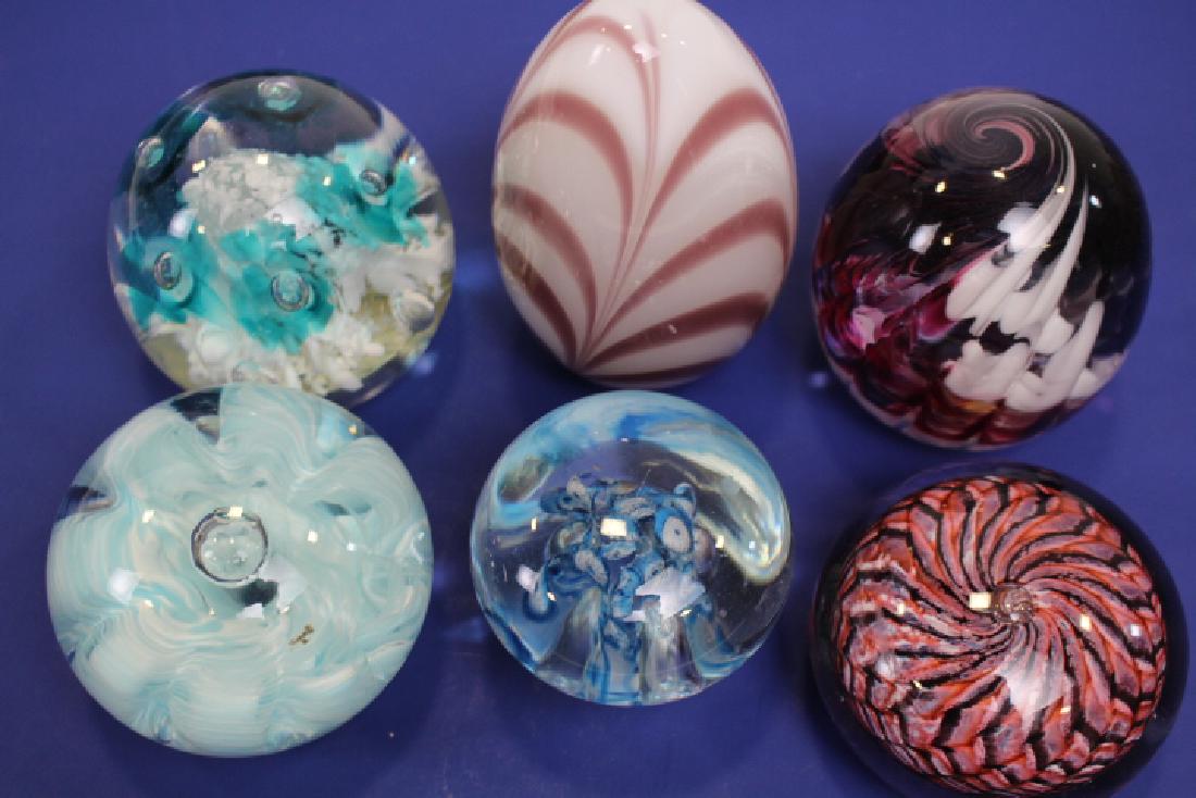 Lot of 6 Vintage Paperweights - Most Signed (1 of 1)