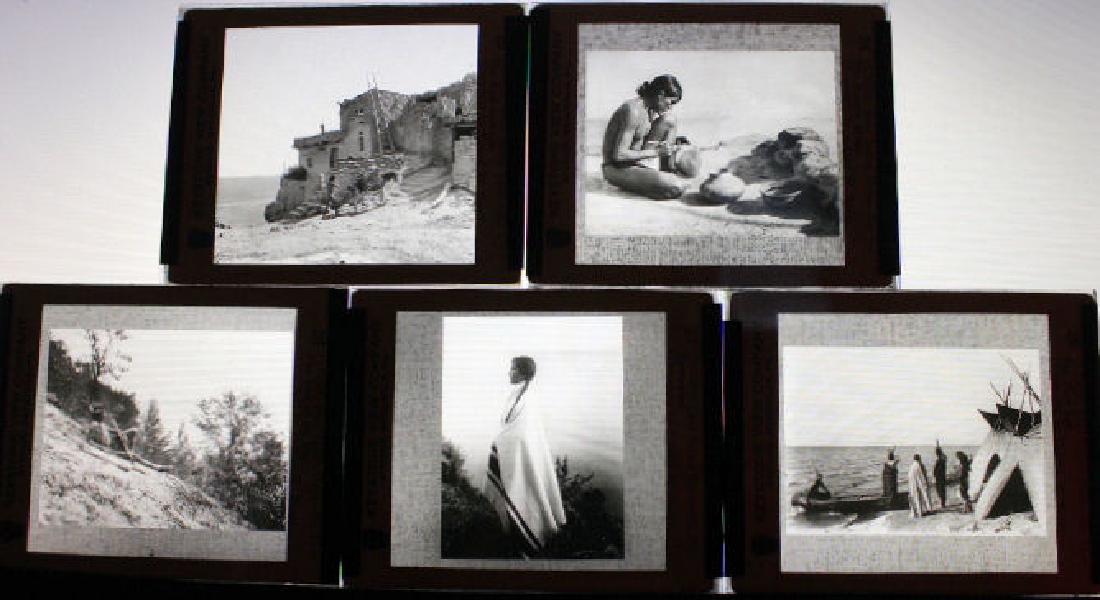 9 Lantern Slides - Roland W Reed Indians (1 of 2)