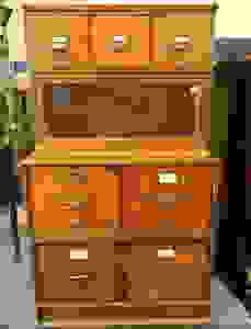 Yawman & Erbe Oak Stacked Filing Cabinet