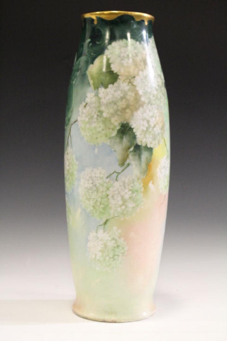 T & V Limoges Floor Vase w/ Hydrangeas (1 of 4)