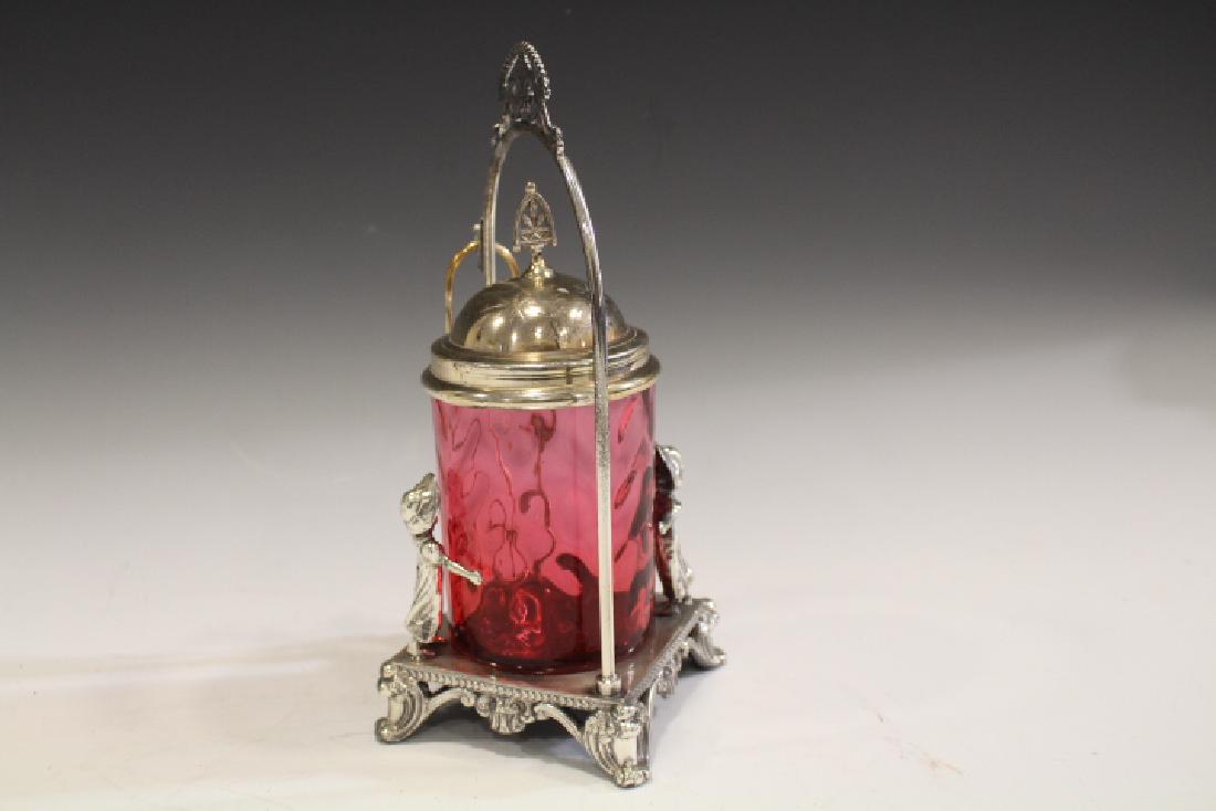 Cranberry Pickle Castor w/ Kate Greenaway Frame (1 of 2)