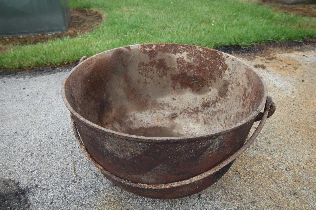 Mid19th C Cast Iron Butchering Kettle