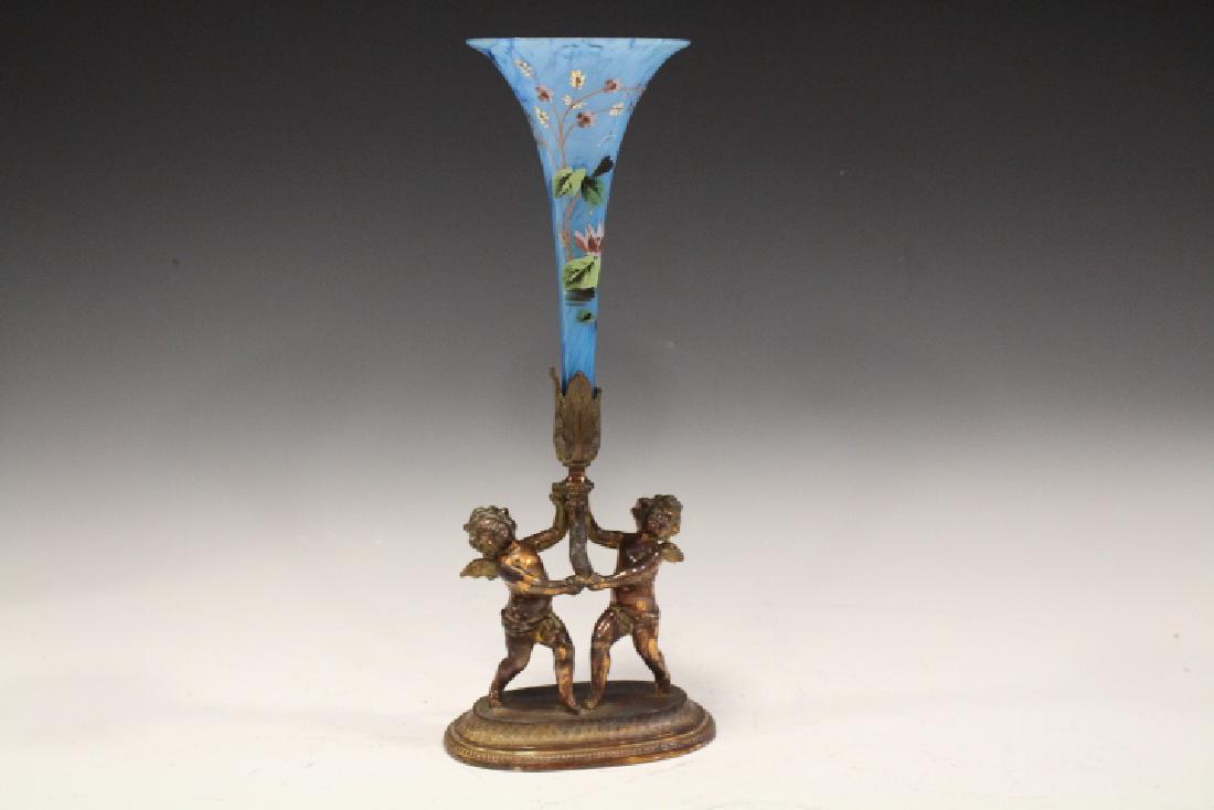 Victorian Art Glass Figural Putti Epergne (1 of 2)