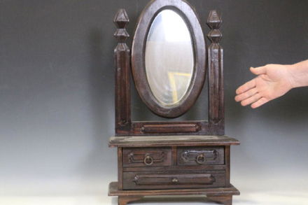 19th C Victorian Child S Toy Dresser W Oval Mirror May 19 2019