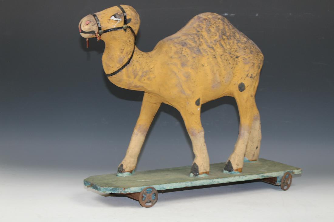19th C Camel Pull Toy on Platform (1 of 4)