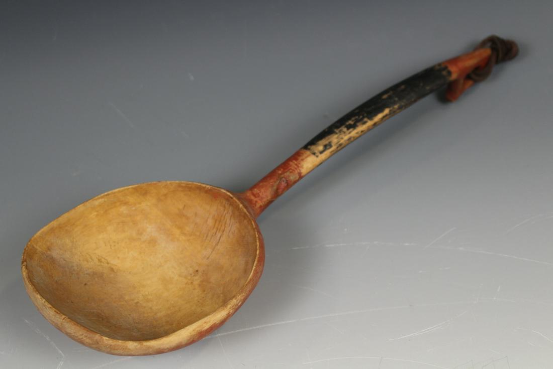 Native American Indian Painted Long ladle (1 of 6)