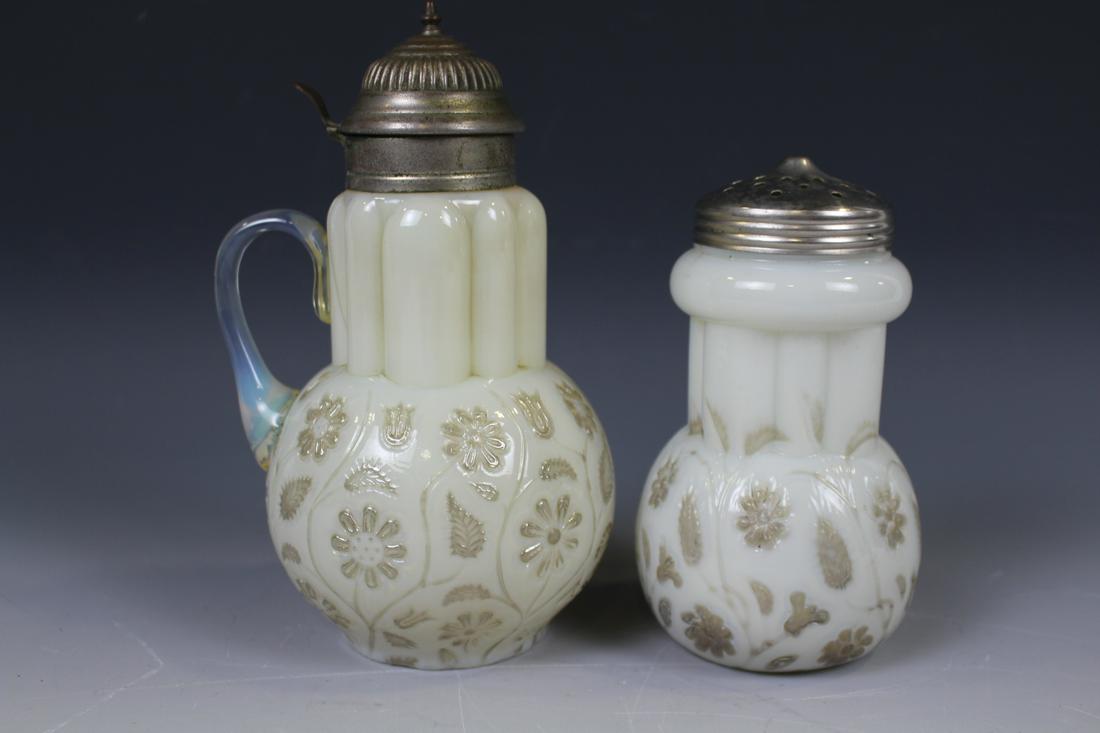 1889 Findlay Onyx Syrup Pitcher & Sugar Shaker (1 of 7)