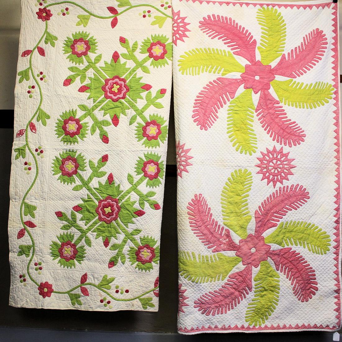 19th C Princess Feather & Whig Rose Quilts (1 of 5)
