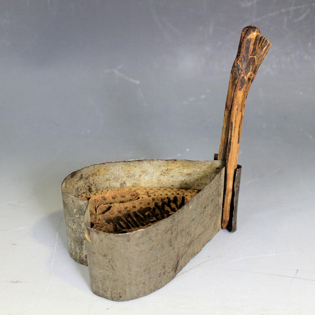 Heart Form Wooden & Tin Maple Sugar Mold (1 of 5)