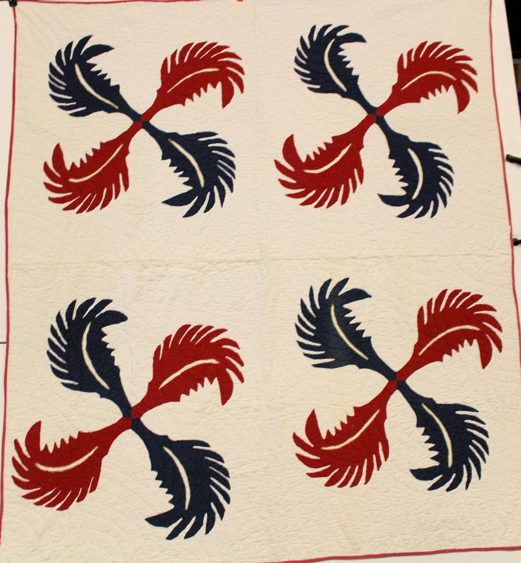 Princess Feather Appliqued Quilt (1 of 4)