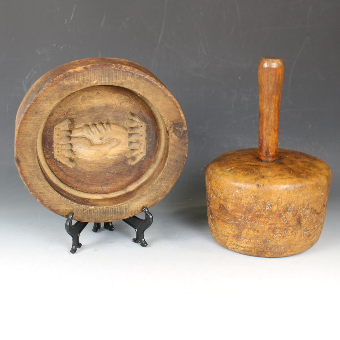 Large Burl Maul With Its Fitted Carved Mold Base (1 of 3)