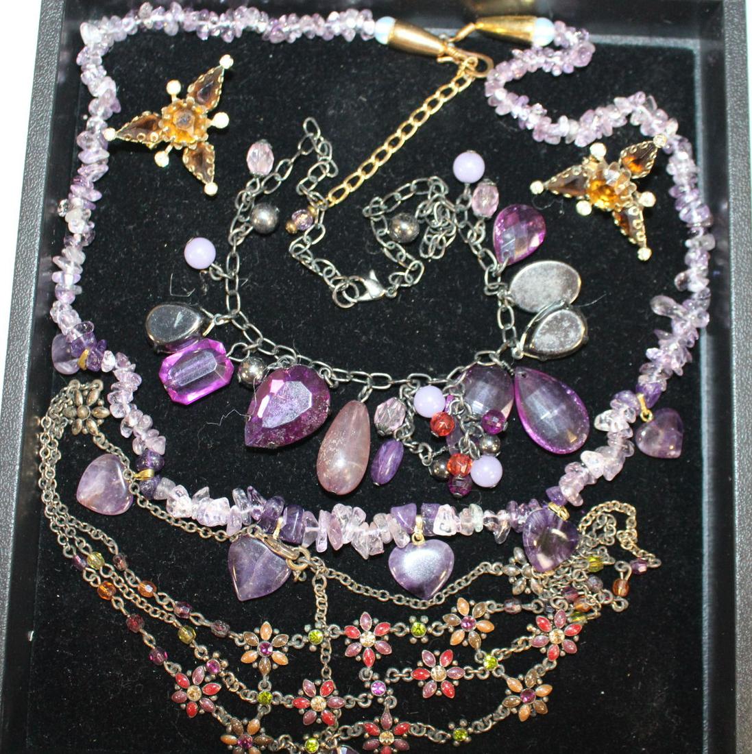 Vintage Costume Jewelry - Purple Stones (1 of 4)