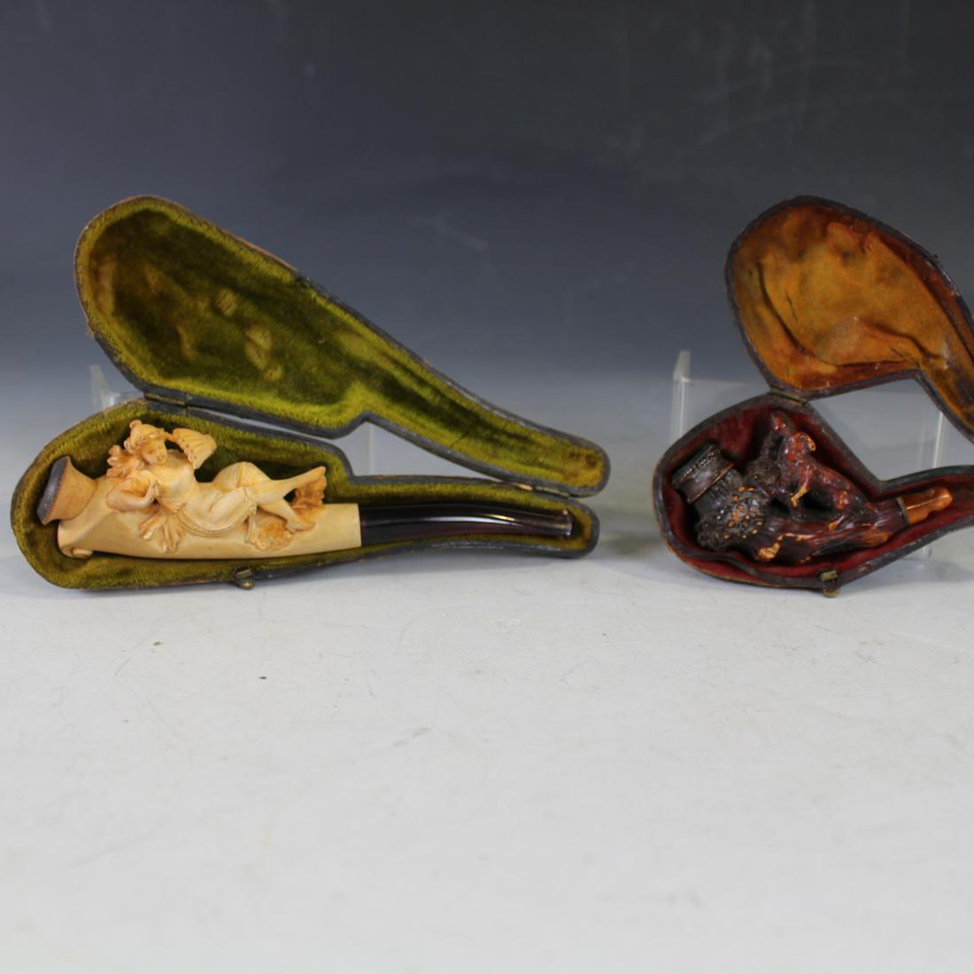 Meerschaum Pipes Victorian Girl & Hare w/ Tree (1 of 3)