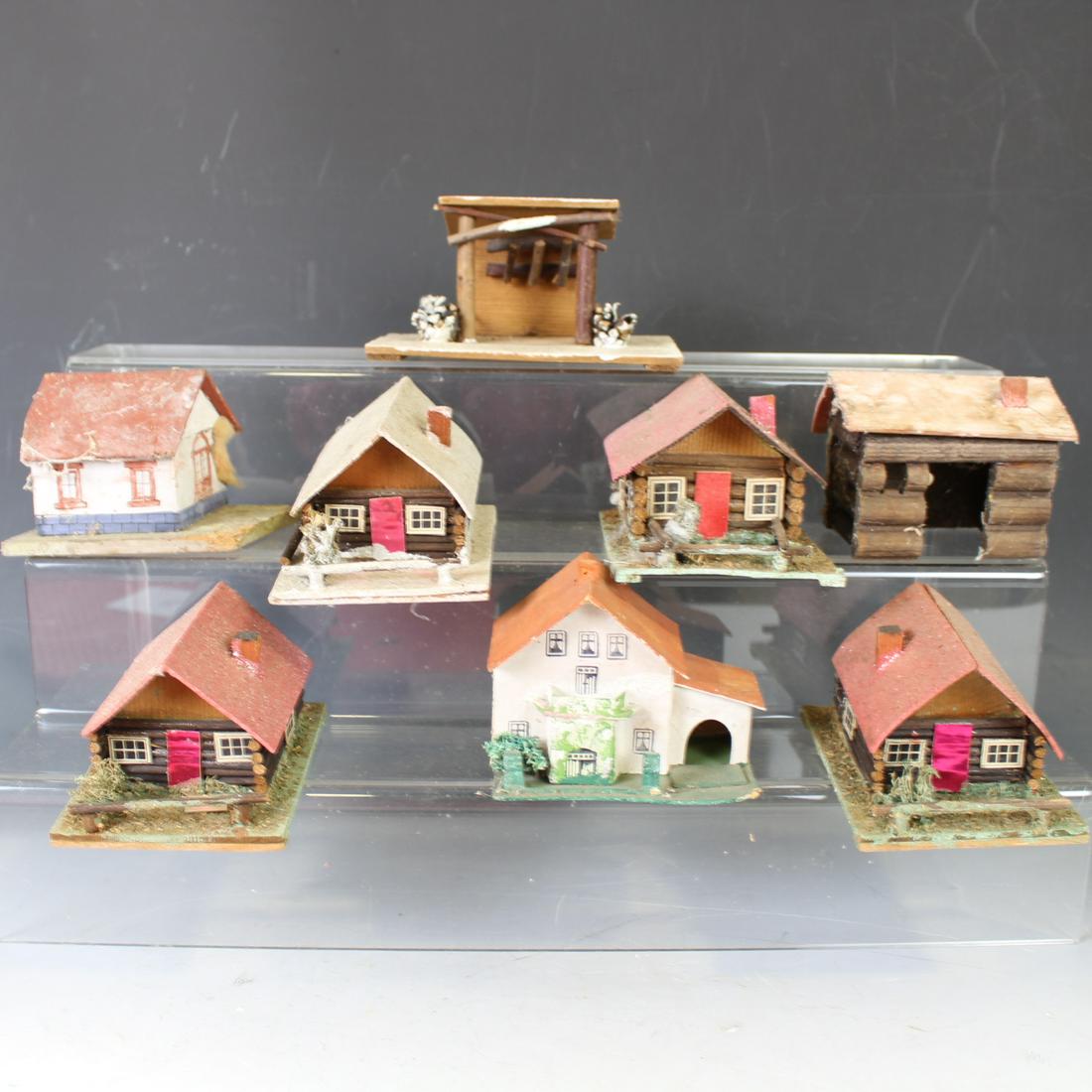Rare Wooden Christmas Putz Houses - Germany (1 of 3)