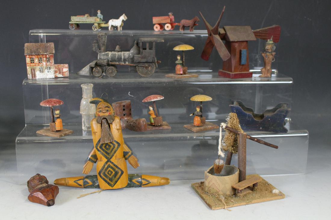 Large Group of Misc Miniature Wooden Toys (1 of 1)