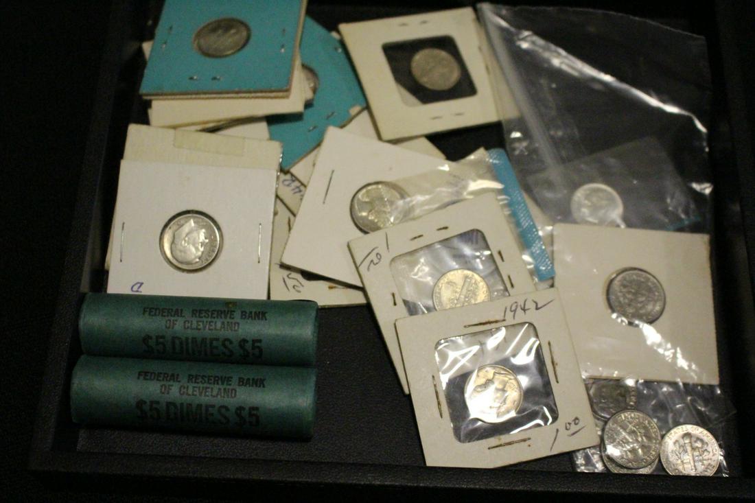 $10 FV Uncirculated Dimes 1964 $2.40 Misc Dimes (1 of 1)