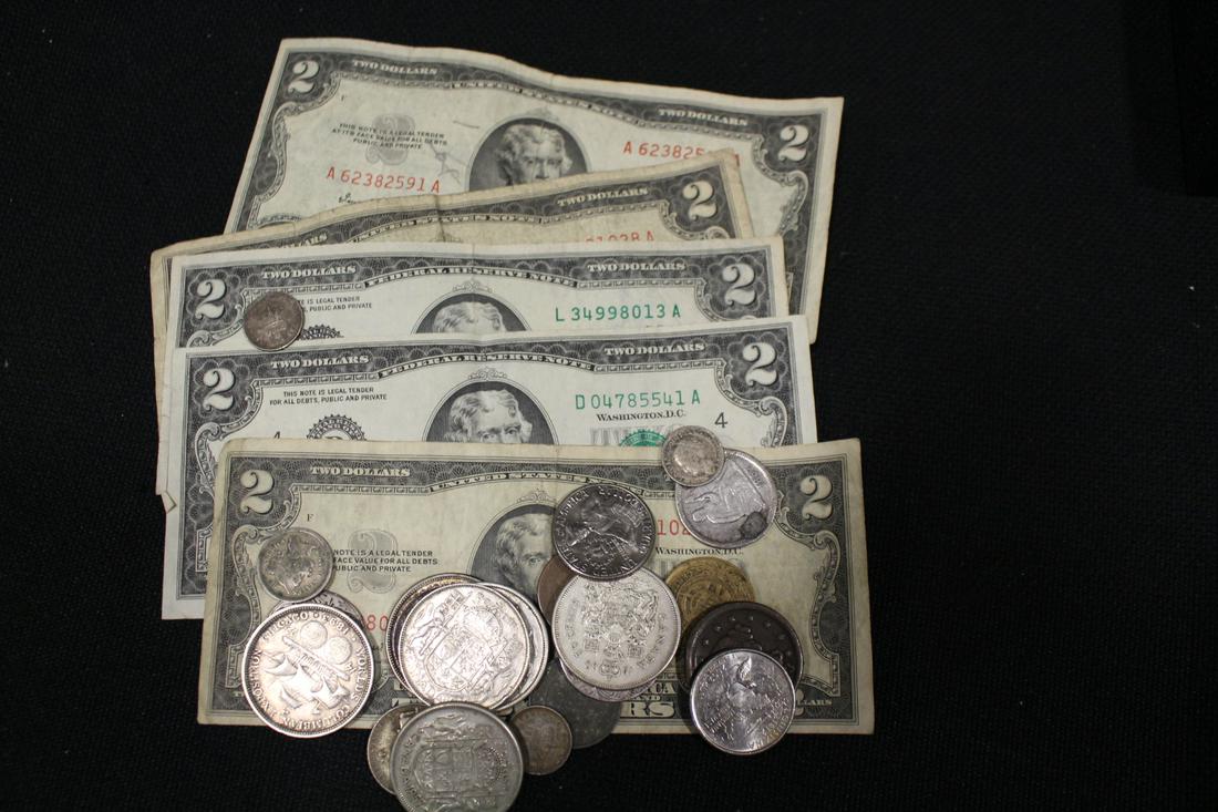 Misc Lot of Old Currency & Coins (1 of 1)