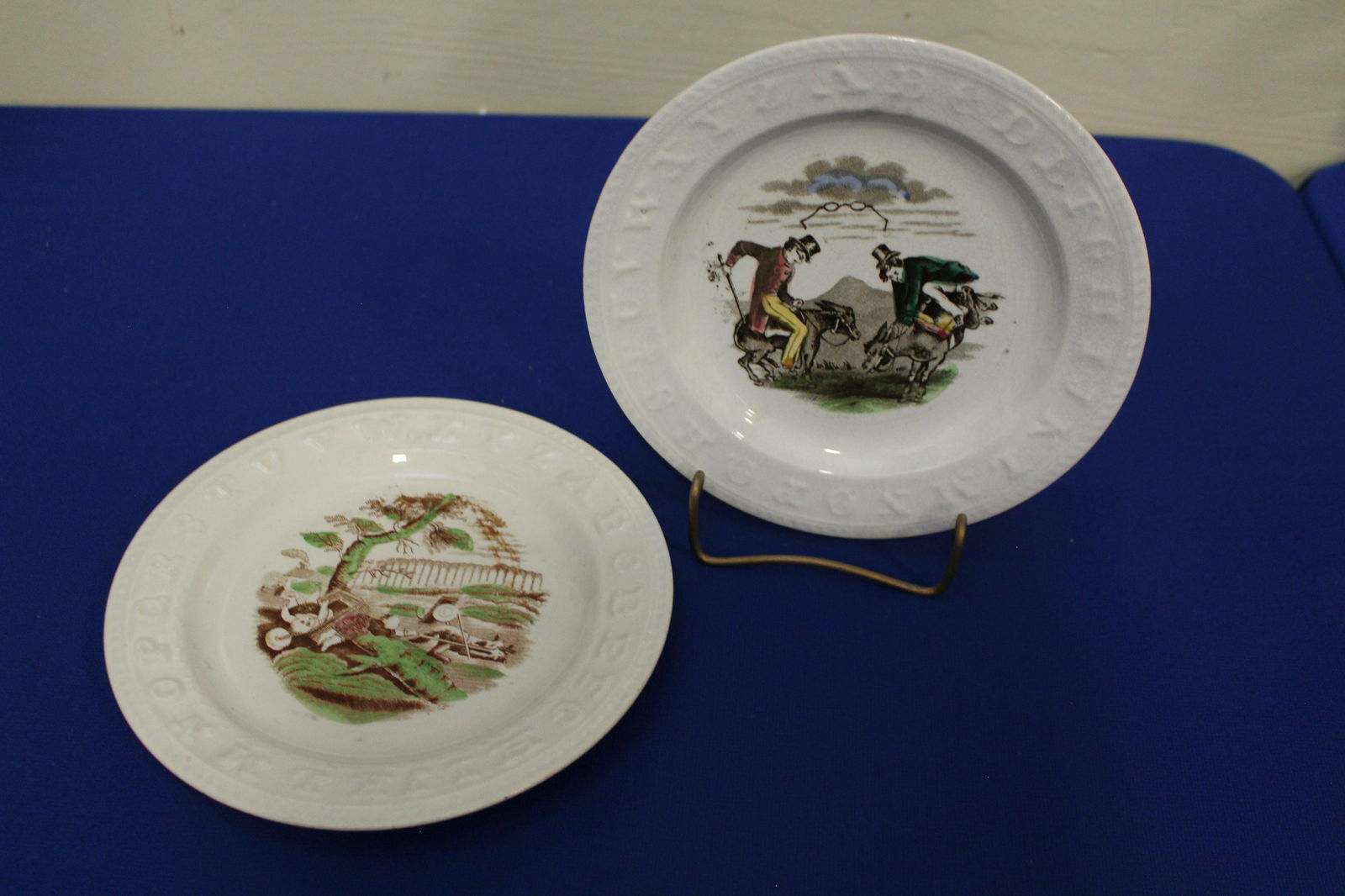 Lot of 2 ABC Staffordshire Plates Rock a Bye Baby (1 of 1)