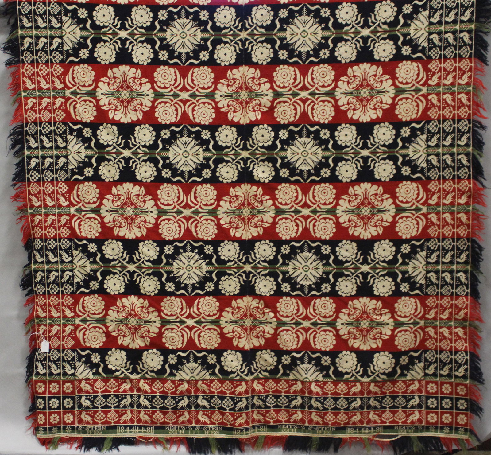 Signed and Dated 1844 S. Stein Coverlet (1 of 9)