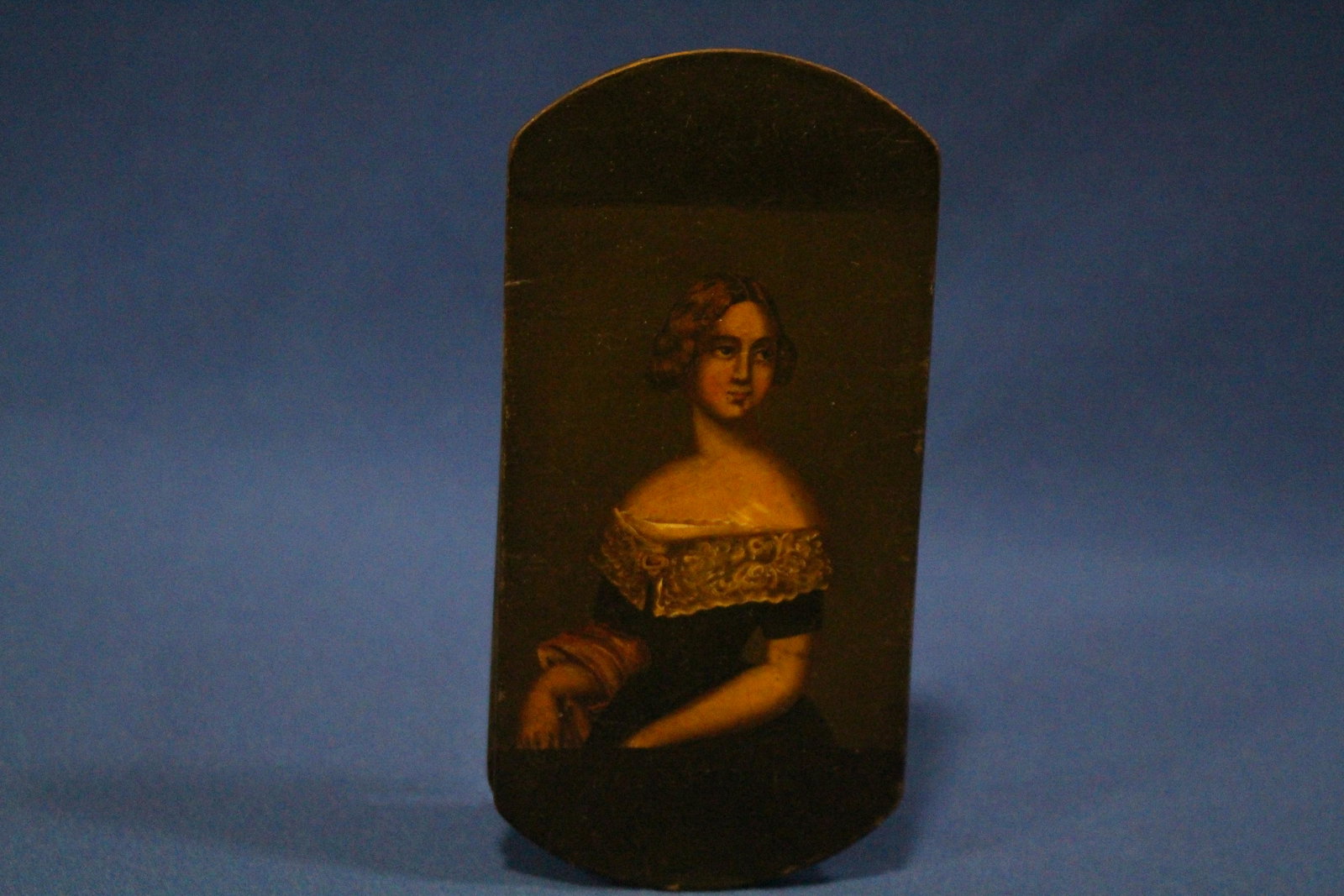 Cigar Case w / Jenny Lind Painted Portrait (1 of 3)