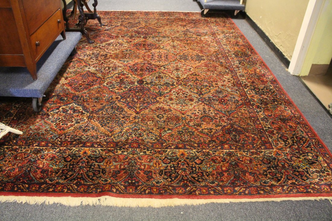 Semi-Antique Kirman Wool Rug 9 x 12 (1 of 2)