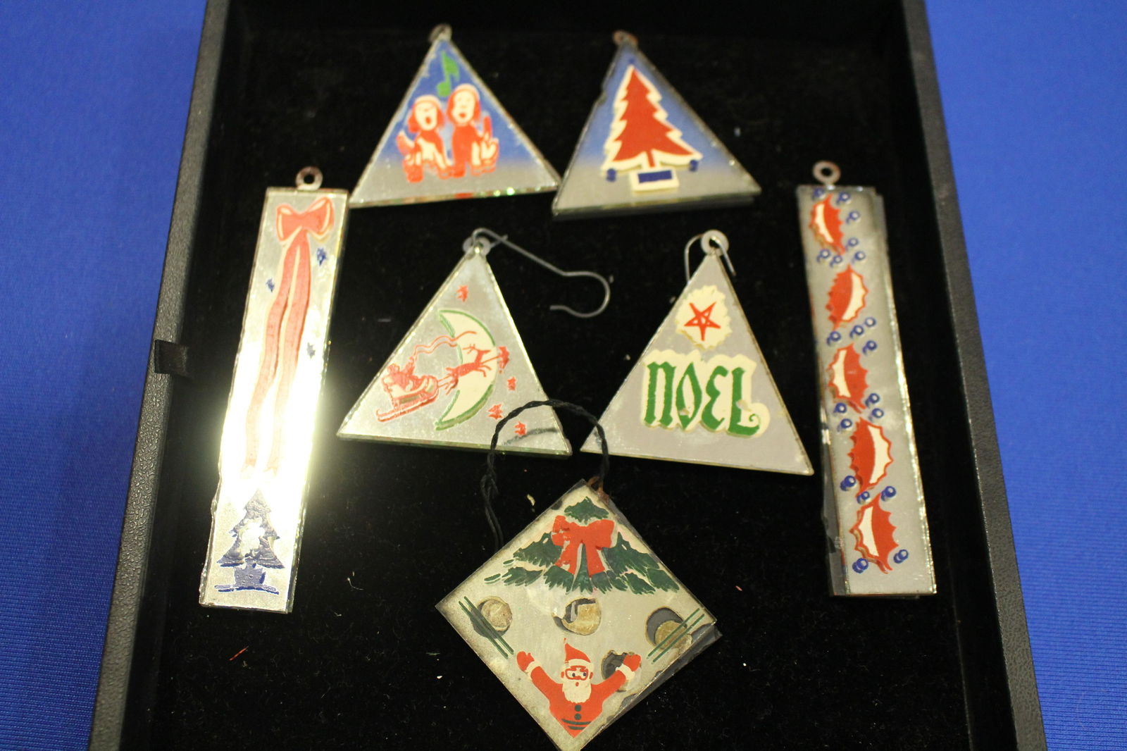 Hand-Painted Mirrored Christmas Ornaments (1 of 1)