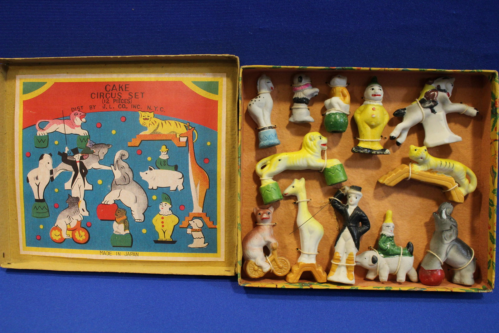 Christmas Bisque Circus Figures in O/Box - Unused (1 of 2)