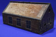 19th C RARE Erzgebirge Noah's Ark w/ Peek-in Interior