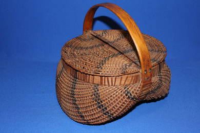 1900s Cherokee Indian Painted Buttocks Basket