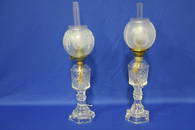 Circled Thumbprint Pattern P&A Whale Oil Lamps The Victor