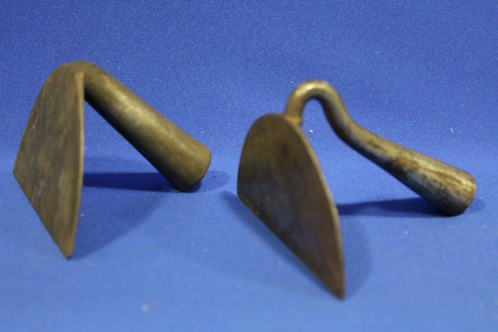 Lot of 2 Dough Scrappers - Half Moon Form: Lot of 2 Dough Scrappers - half moon form.