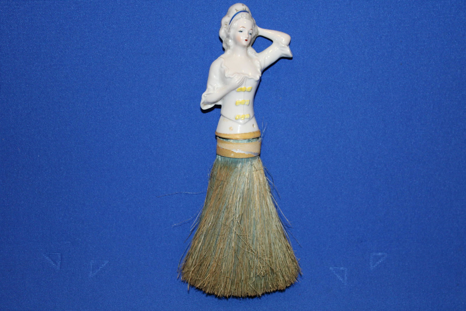 Marked Germany Half Doll Porcelain Whisk Broom / Brush (1 of 1)