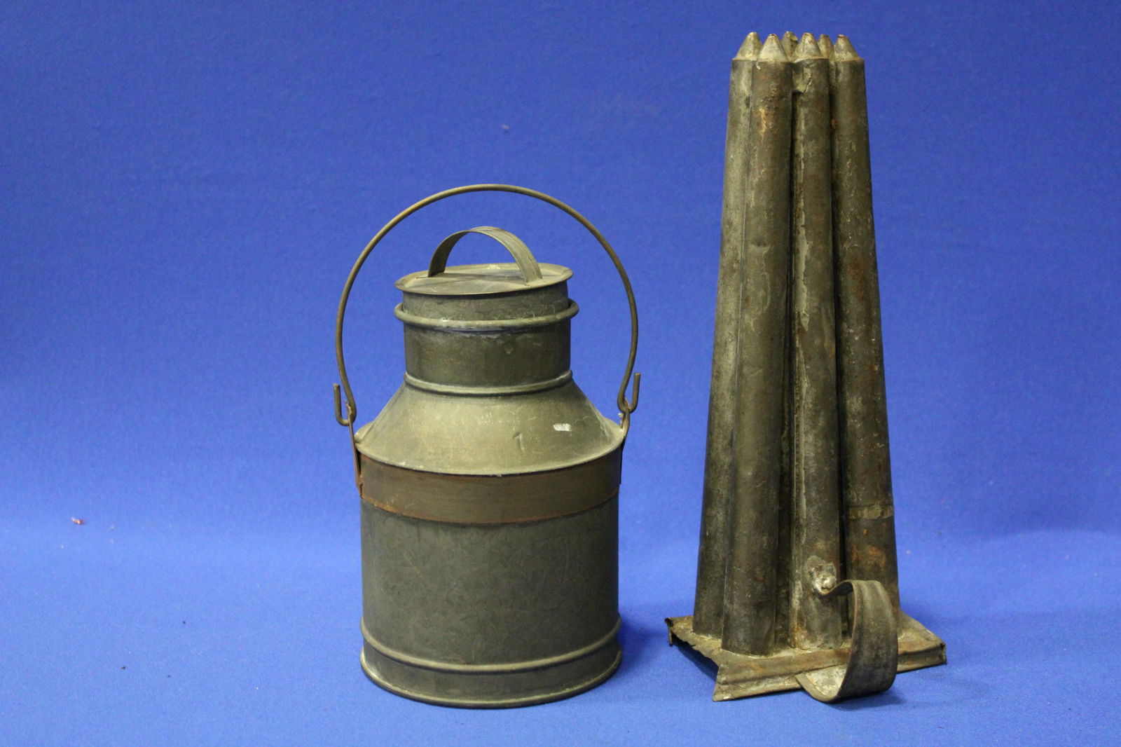 Primitive Tin Creamer & Candle Mold (1 of 1)
