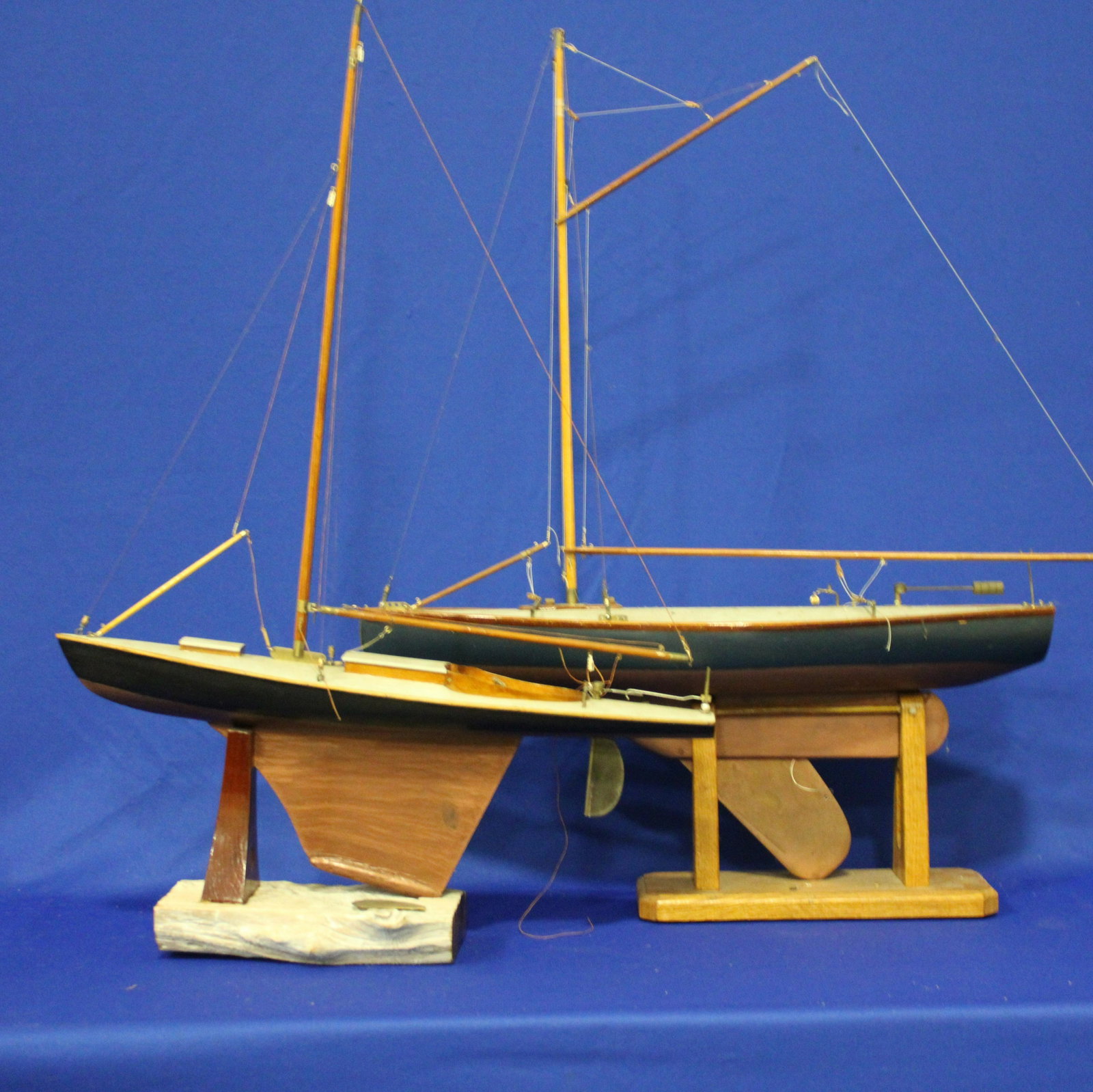 Lot of 2 Model Sail Boats: Lot of 2 Model Sail Boats - 1950s Tillicum Model Sailboat, 21 x 31; Fulkerson Model Sailboat 1958 - 27 x 31".