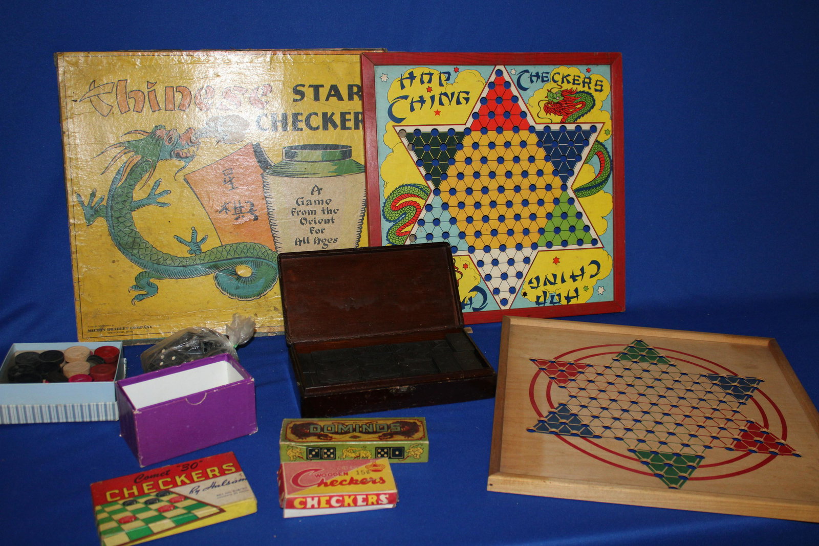 Group Vintage Checkers, Chinese Checkers, Dominoes, More (1 of 4)