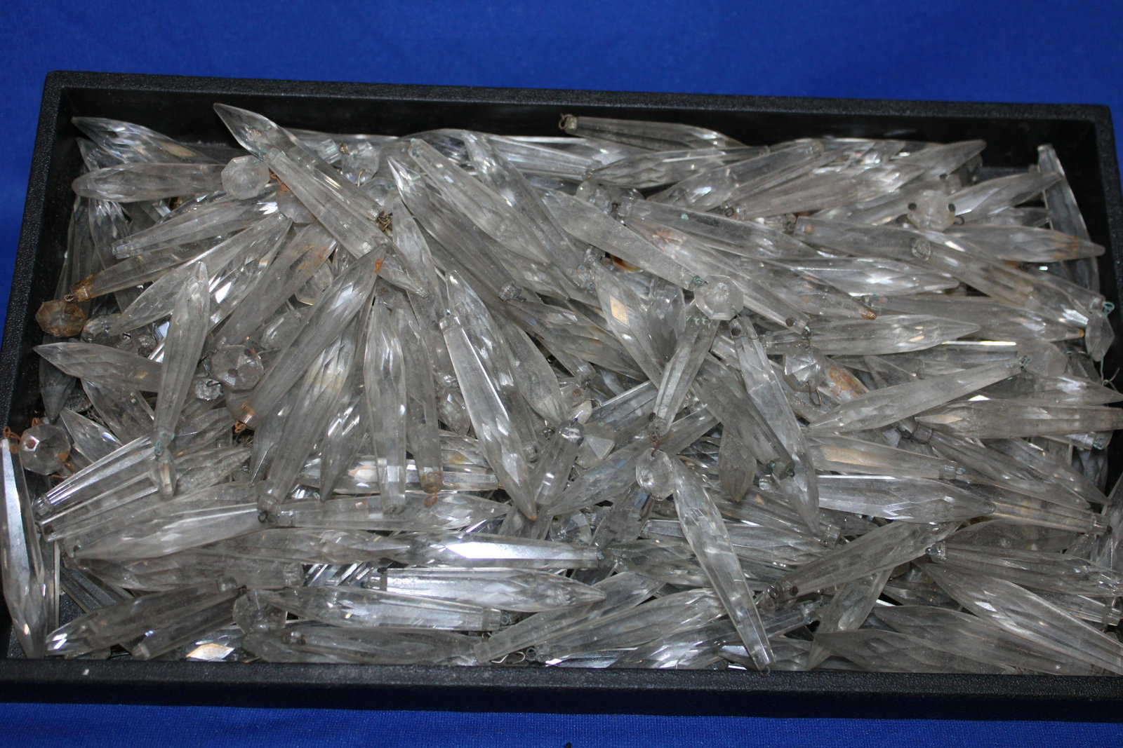 Large Amount of Antique Glass Prisms for Parlor Lamp - 8# (1 of 1)