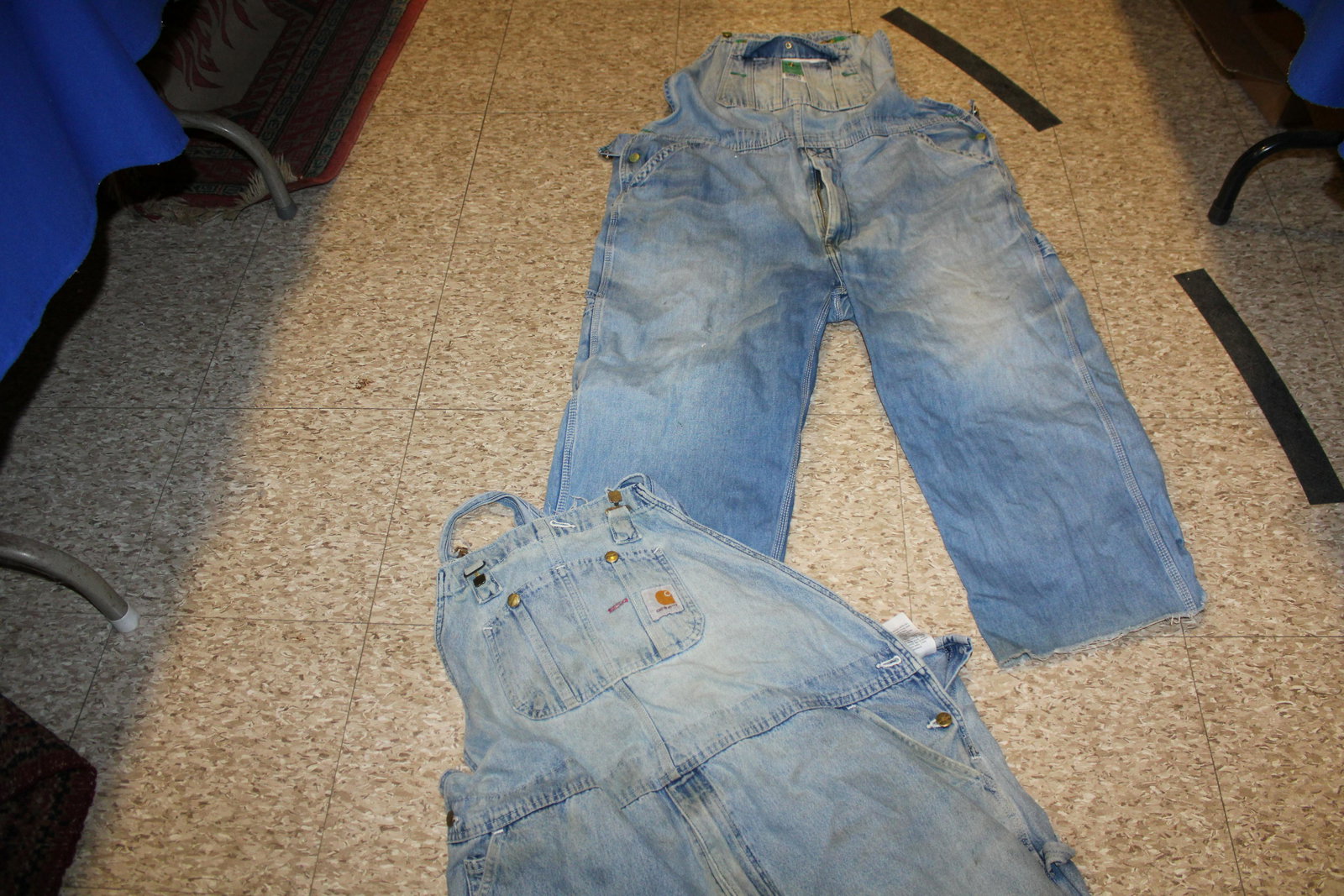 2 Pair Farmer's Blue Denim Overalls (1 of 3)