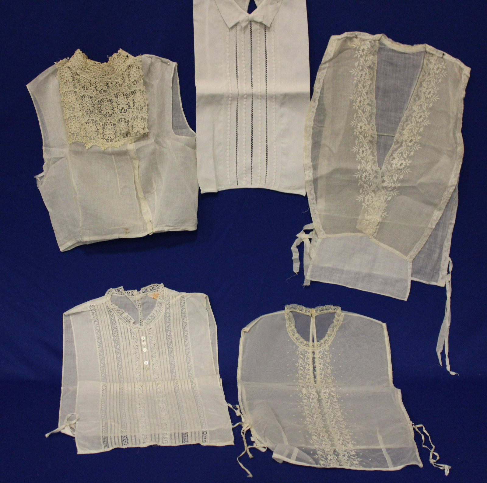 1930-50s Group of 5 Lady's Blouse Dickies (1 of 6)