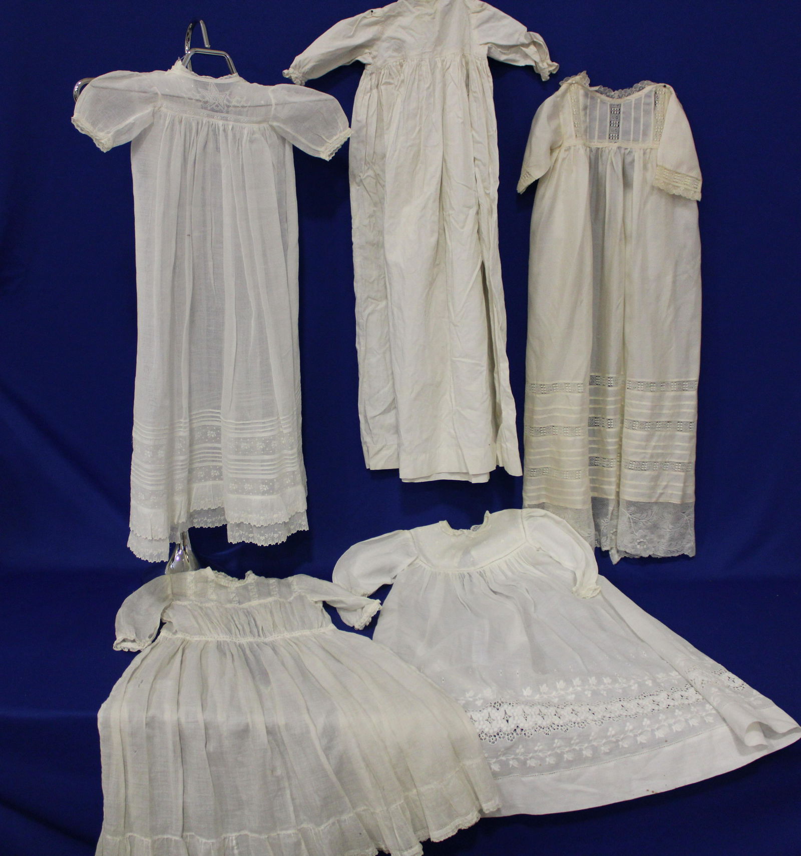 Lot of 5 Small / Toddler / Child's White Long Dresses (1 of 2)