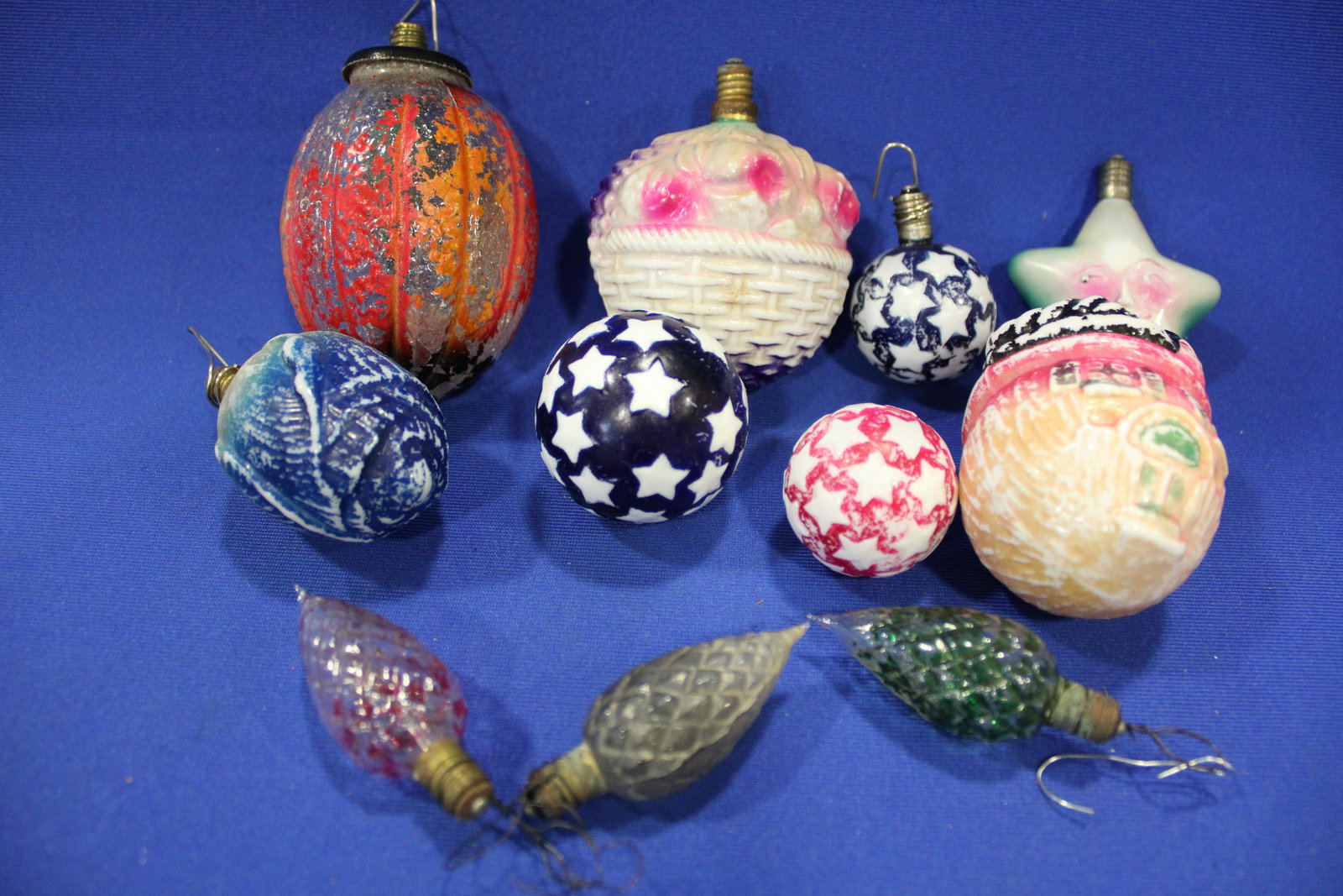 8 Old Christmas Tree Misc Light Bulb - largest 4" H. Untested. (1 of 1)