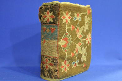 Rare Dated 1773 Flame Stitched Cover On 1754 Oxford Bible